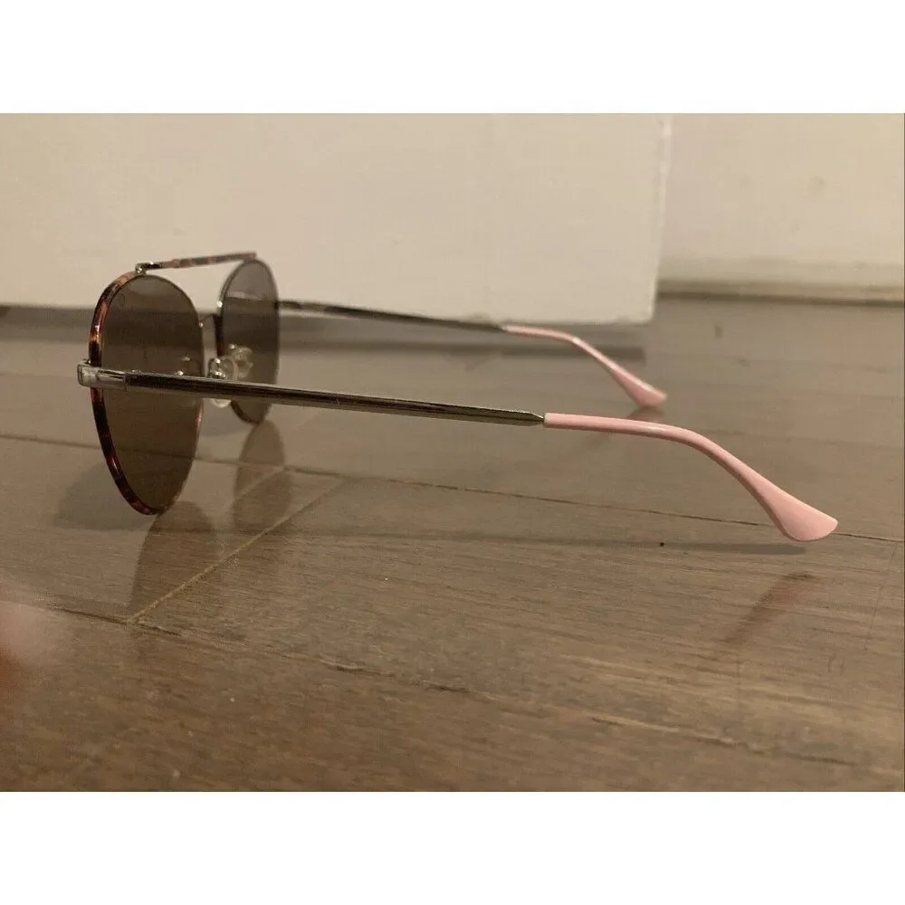quay Womens aviator tortoise silver lens Sunglasses #8
